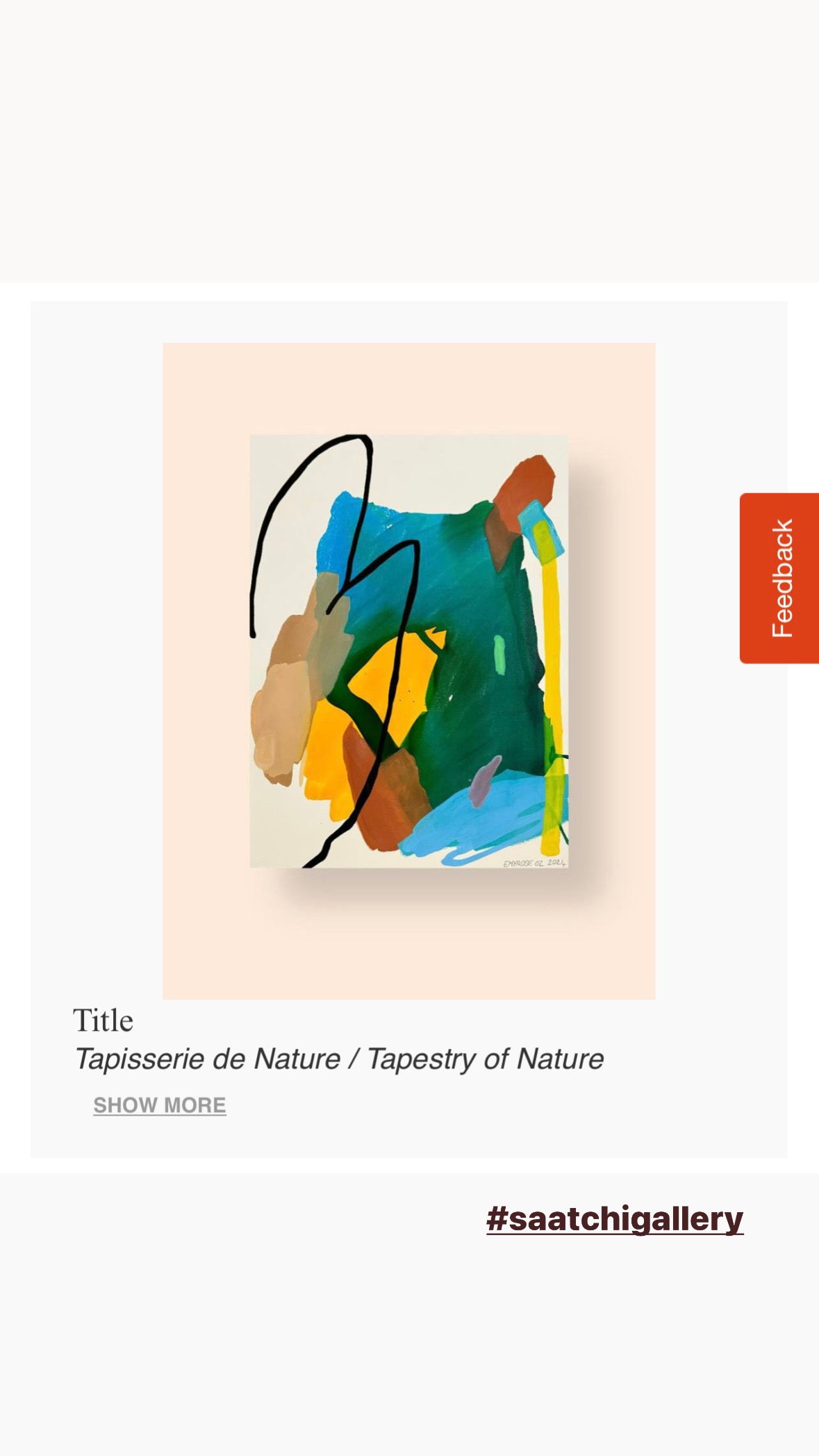 TAPISSERIE DE NATURE / TAPESTRY OF NATURE